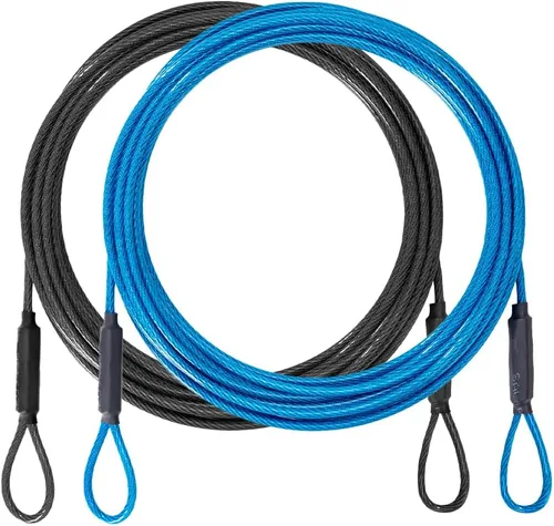 Cable de seguridad para viajes al aire libre de 0.130 in (1/8 pulgadas), cable de seguridad de 4 pies para bloqueo de equipaje, cuerda de alambre de