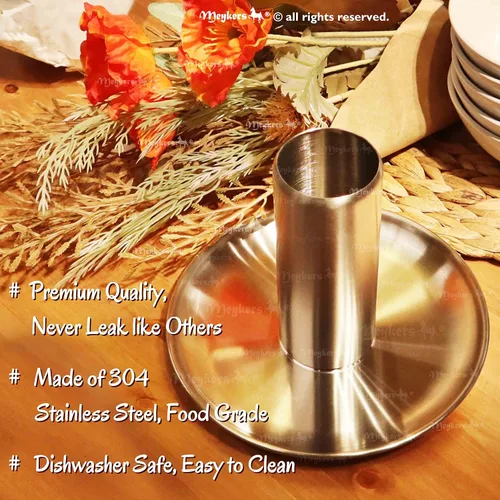 Miniatura 5 de Meykers Soporte para Latas de Cerveza para Pollo [Nueva Versión Mejorada] Pack de 2 para Parrilla, Ahumador, Horno Soporte Vertical para Pollo