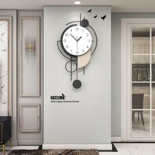 Miniatura 2 de Reloj de pared grande para decoración de sala de estar de 30 pulgadas, moderno reloj de pared decorativo de madera, funciona con pilas, sin tictac