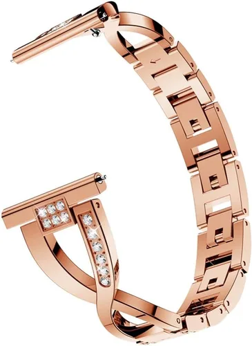 Compatible con Samsung Galaxy Watch 1.811 in/Gear S3 Bandas, pulsera de aleación de metal de 0.866 pulgadas para mujer, correa de repuesto para