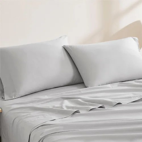 Miniatura 5 de Linen Closet Juego de 2 fundas de almohada de algodón orgánico de lujo de 144 hilos, color blanco ártico