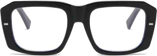 Miniatura 3 de LJCZKA Gafas rectangulares con bloqueo de luz azul para mujeres y hombres, de gran tamaño, marco grueso, anteojos cuadrados para computadora