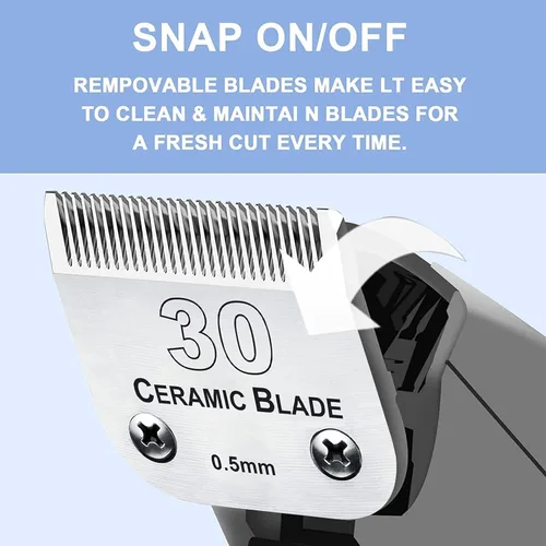 Miniatura 4 de 3 piezas 30 cuchillas para cortapelos de aseo canino Compatibles con Andis Pet Clipper/Oster A5/Wahl KM Series Cortapelo para perros, cuchilla