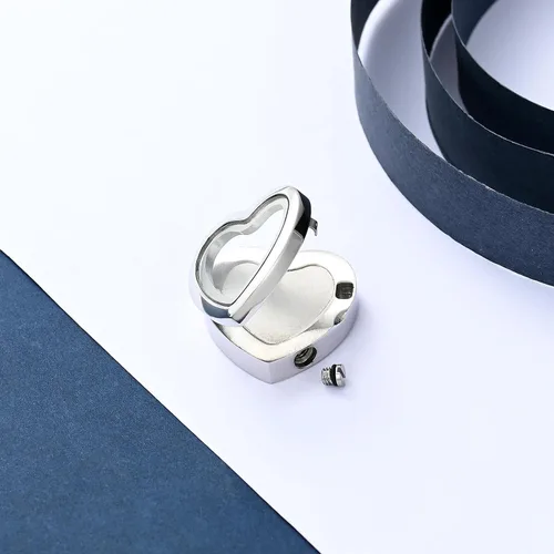 Miniatura 27 de constantlife Joyería de cremación para cenizas – Colgante de corazón conmemorativo collar de urna conmemorativa soporte para cenizas de acero