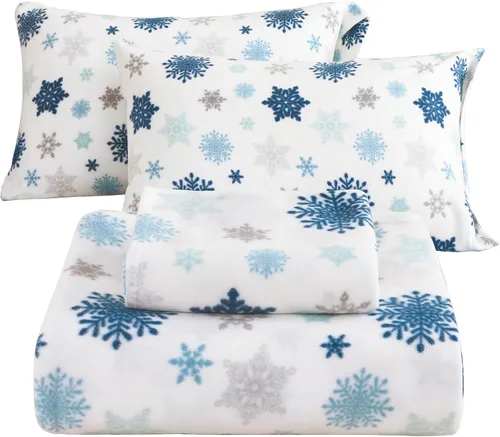Miniatura 19 de Softan Sábanas de Vellón Tamaño Full, Suaves Como Franela, Sábanas de Felpa Cálidas y Esponjosas, Ropa de Cama de Microvellón Polar de Terciopelo