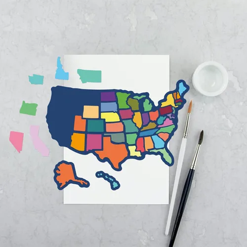Miniatura 3 de GLOBLELAND Troqueles de corte de mapa americano de metal de Estados Unidos troquelados para plantillas de estampado en relieve para decoración