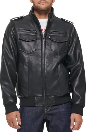 Miniatura 15 de Levi's - Bombardero clásico de piel sintética imitación venado, estilo aviador, para hombre (tallas estándar y grandes y altas)