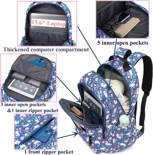 Miniatura 5 de Leaper Mochila kawaii para laptop para niñas y niños, mochila de viaje para niños, mochila escolar linda para la universidad