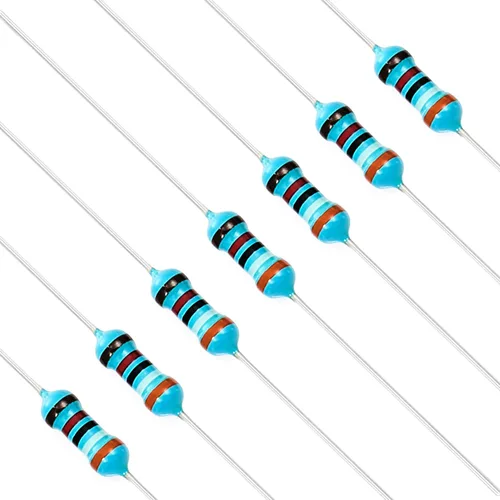 Miniatura 62 de Chanzon 100pcs 1/4W (0.25W) 62 Ohmios Resistencia fija de película metálica Ohmios 0.01 ±1% Tolerancia 62R MF Resistencias de orificio pasante