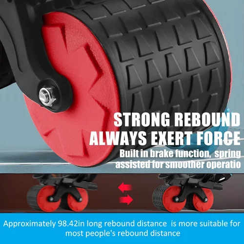 Miniatura 3 de Uota Rueda Abdominal de Rebote Automático con Soporte para Codo, Rodillo Abdominal para Máquina de Ejercicio Abdominal, Equipo de Entrenamiento