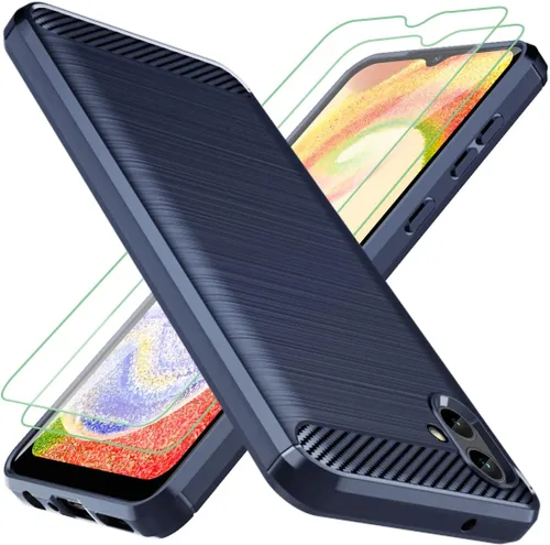 Miniatura 8 de Osophter Funda para Samsung Galaxy A04 con 2 unids Protector de pantalla Absorción de golpes Flexible TPU Caucho Protector de teléfono celular