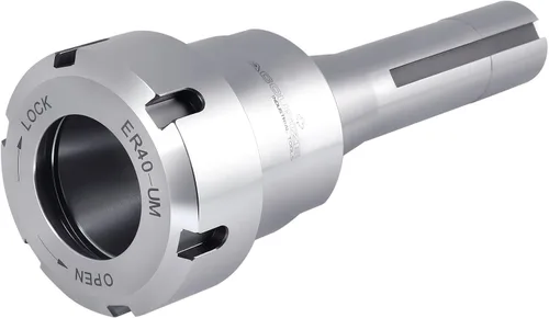 Miniatura 8 de Accusize Industrial Tools Mandril con boquilla Er40 con vástago R8, extremo de barra de tracción -20 de 7/16 '', máximo TIR 0.0002 '' O.D a I.D.
