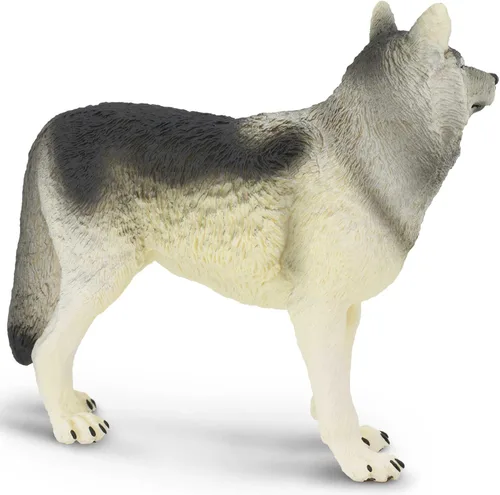 Miniatura 7 de Safari Ltd. Figura de juguete de lobo gris, figura detallada de plástico de 4.8 pulgadas, divertido juguete educativo para niños, niñas y niños a