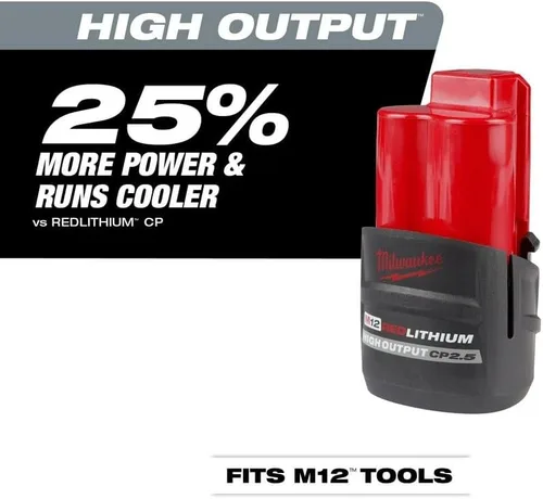 Miniatura 2 de Milwaukee 48-11-2425 M12 REDLITHIUM CP de alta salida de 2.5Ah Batería