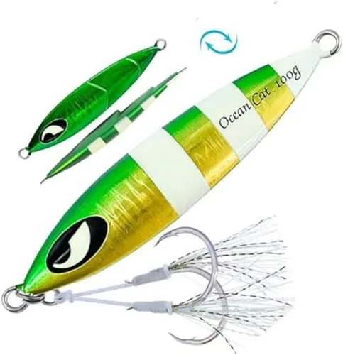 Miniatura 22 de OCEAN CAT Jigs de pesca de agua salada en alta mar Jigging de velocidad de lanzamiento lento señuelos vertical Jigging vertical Plantilla de otoño