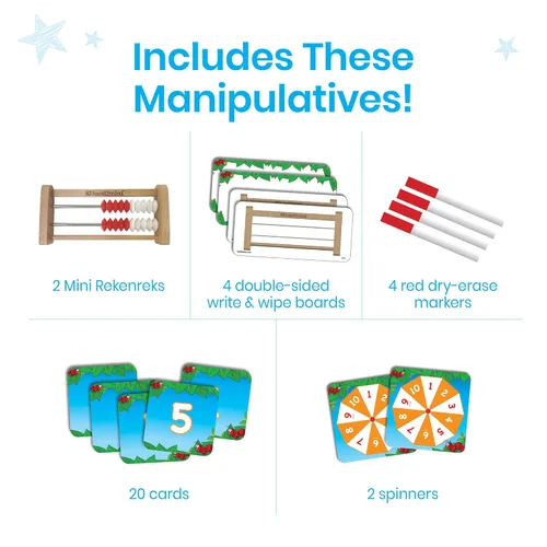 Miniatura 2 de hand2mind Centro de actividades de aprendizaje emergente Rekenrek, juegos de matemáticas para niños, ábaco para niños, manipuladores matemáticos