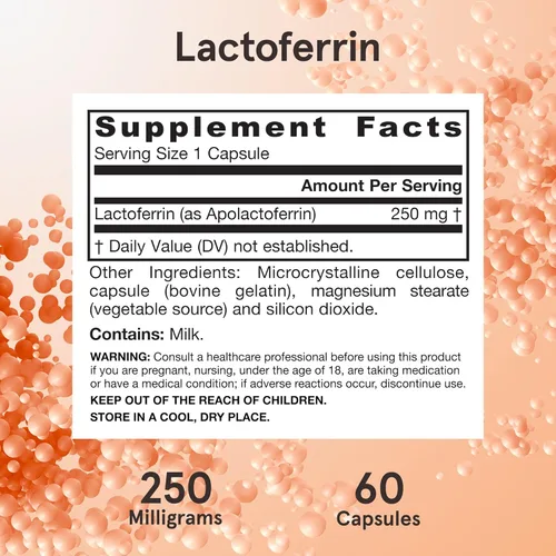Miniatura 6 de Jarrow Formulas lactoferrin 250 mg, LACFE, 60, 1, 1