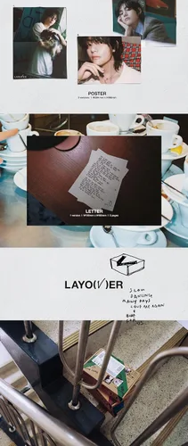 Miniatura 5 de BTS V Layover 1er álbum en solitario versión estándar.1 OutBox+CD+124p PhotoBook A+20p PhotoBook B+12p Lyric Book+2p Postcard+5p PhotoCard+100p