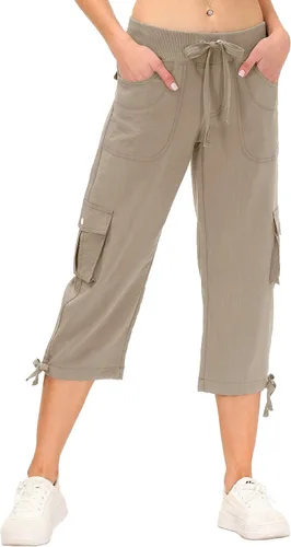 Miniatura 2 de MoFiz - Pantalones cargo capri, ligeros, casuales, holgados, cómodos y bonitos, de secado rápido, atléticos, para senderismo, viajes, con bolsillos