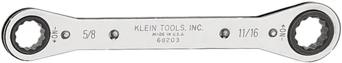 Miniatura 6 de KLEIN TOOLS 68202 Llave de caja de trinquete, fabricada en EE. UU., 1/2 pulgadas x 9/16 pulgadas con trinquete inverso y acabado cromado