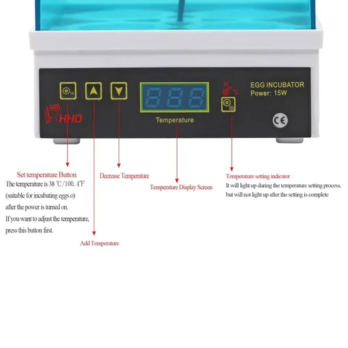 Miniatura 3 de Incubadora de huevos digital con eclosión de huevos pequeña casa con control de temperatura automático digital máquina profesional de incubación
