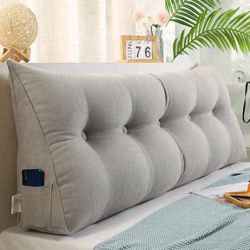 Miniatura 13 de Almohada triangular para cabecero individual, almohada de cama de cuña para respaldo, almohada de lectura, respaldo de posicionamiento de apoyo