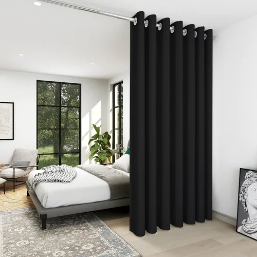 Miniatura 120 de Deconovo Cortina opaca, para oscurecer la habitación Gris claro