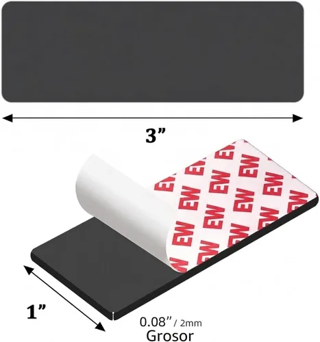 Miniatura 2 de Cinta magnética de 1 x 3 pulgadas, tiras magnéticas con respaldo adhesivo fuerte, cinta magnética adhesiva flexible para bricolaje, manualidades