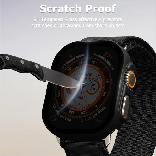Miniatura 6 de Paquete de 2 fundas con protector de pantalla de privacidad para Apple Watch SE 3 (2025) / SE2 / SE/Series 6/5/4 de 1.575 pulgadas, funda protectora