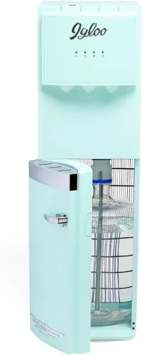 Igloo Dispensador de enfriador de agua con carga inferior retro, opciones de temperatura caliente, fría o ambiente, capacidad para botellas de 3 o 5