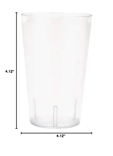 Miniatura 5 de GET Vasos resistentes de plástico para restaurante, 5032-1-CL-EC, 946 ml, transparente (juego de 4 unidades)