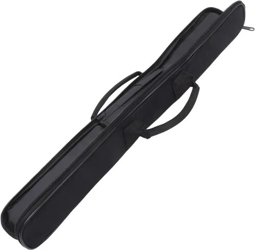 SUPVOX Bolsa de flauta portátil profesional con acolchado a prueba de golpes y red de almacenamiento interna, funda de transporte ligera de tela