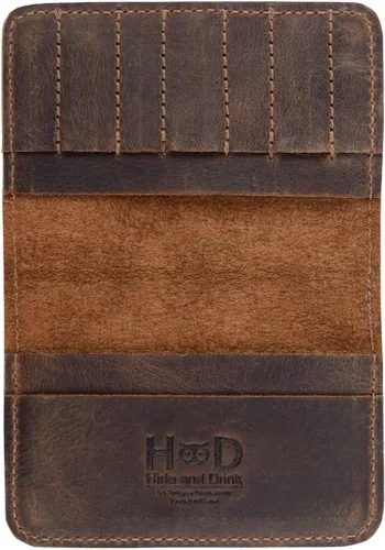 Miniatura 2 de Hide & Drink, Tarjetero de cuero y soporte para llaves, organizador de efectivo, cartera de bolsillo frontal, accesorios diarios, hecho a mano.