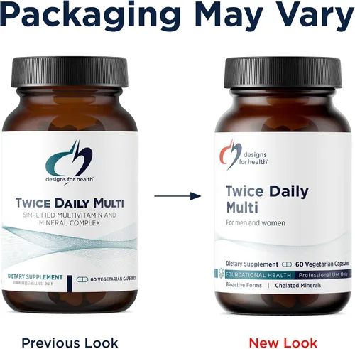 Miniatura 6 de Designs for Health Multivitamínico metilado para mujeres y hombres – Suplemento multimineral dos veces al día y multivitamínico sin hierro + B12