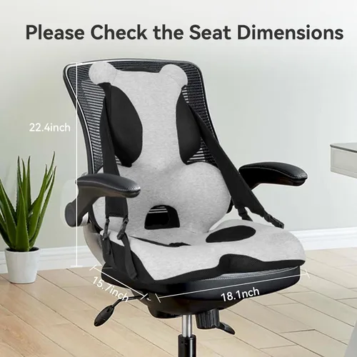 Miniatura 2 de Almohada de Apoyo Lumbar de Espuma Viscoelástica, Cojín para Asiento de Coche, Cojín para Silla de Oficina, Almohada de Asiento de Una Pieza, Mejora