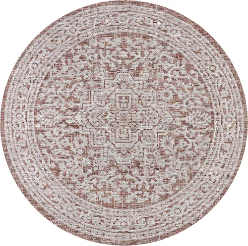 Miniatura 112 de Eyely BMS101D-28 - Alfombra de pasillo con textura de medallón de Santa Mónica Slesi, para interiores y exteriores, estilo costero, bohemio, Gris