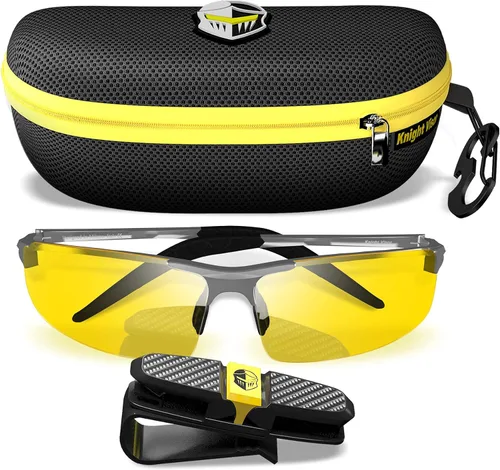Miniatura 2 de BLUPOND Gafas de conducción nocturna para hombres/mujeres, visión amarilla HD para máxima claridad, visera caballero