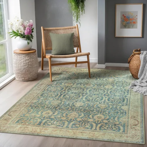 Miniatura 11 de Adiva Rugs Alfombra de área lavable a máquina de 6 x 6 pies con parte trasera antideslizante para sala de estar, dormitorio, baño, cocina, alfombra