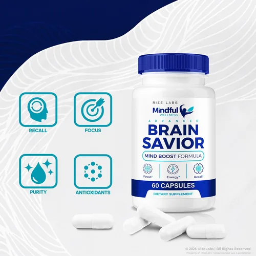 Miniatura 5 de rize labs - Cápsulas para salvar el cerebro de Mindful Wellness – Fórmula diaria de enfoque y claridad con una mezcla equilibrada para el estado