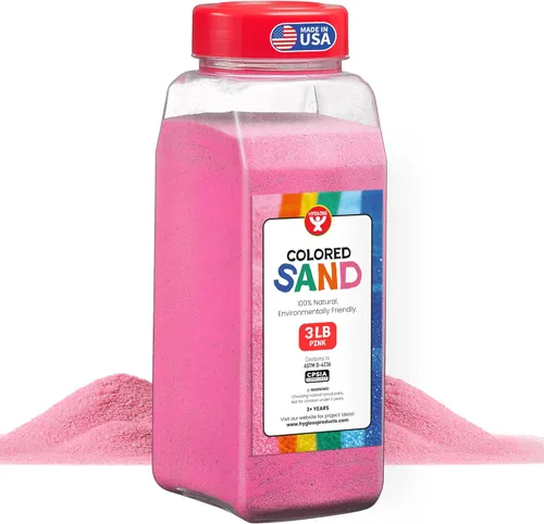 Miniatura 53 de Hygloss Arena de colores para manualidades – Botella de 1 libra, magenta – Juegos de arte de arena fina y colorida vibrante para niños – Actividades