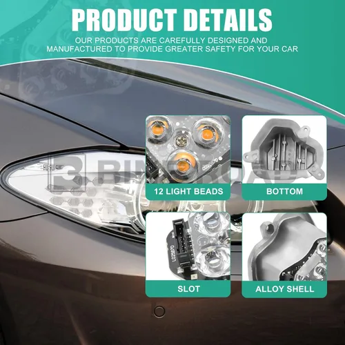 Miniatura 6 de Módulo LED de señal de giro izquierdo, lado del conductor, compatible con BMW Serie 5 F10 F11 F18 2009-2013 (sustituye a 63117271901)