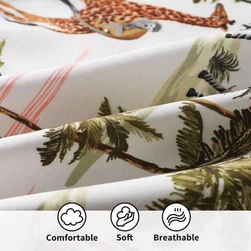 Miniatura 38 de JEELLIGULAR Conjunto de ropa de verano para bebé niño de manga corta con botones y pantalones cortos, trajes casuales para caballeros de 1 a 6 años