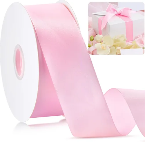Miniatura 8 de Cinta blanca de 3/8 pulgadas, cinta de 50 yardas para envolver regalos, ramo de flores, manualidades, lazo, pelo de Leis, cintas de tela de satén
