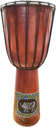 Miniatura 16 de Djembe decorativo de novedad de 6" de alto x 4" de ancho en la parte superior (Abstracto, 15.2 cm)