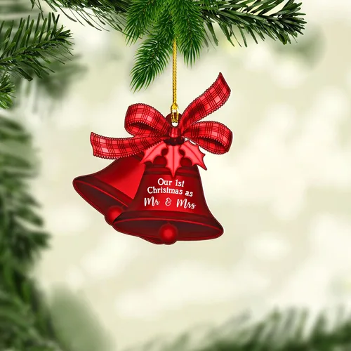 Miniatura 7 de Adorno de nuestra primera Navidad como el señor y la señora, adornos de primera Navidad para casados, regalos de boda para parejas, regalo