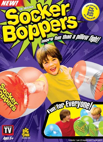 Socker Boppers Almohadas de Boxeo Inflables - Un Par de Boppers – Transparentes, Caja y Golpe, Vinilo Duradero, Salida Activa Que Ayuda en la