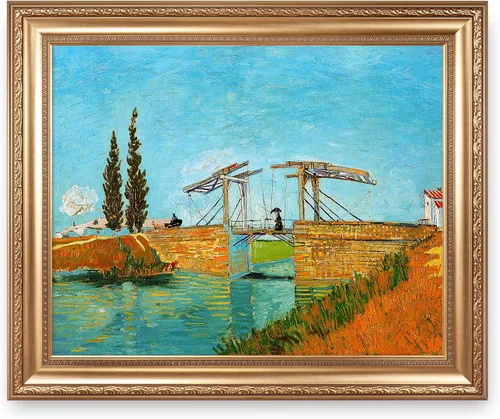 Miniatura 199 de A&T ARTWORK Noche estrellada sobre el Ródano de Vincent Van Gogh. Tamaño del marco: 36 x 30 pulgadas, tamaño de la imagen: 30 x 24 pulgadas