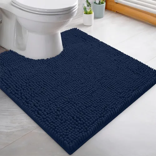 Miniatura 169 de LuxUrux Tapete de microfibra afelpada, de felpilla extrasuave, pelo largo de 1 pulgada, muy absorbente, para baño o ducha, lavar y secar a máquina