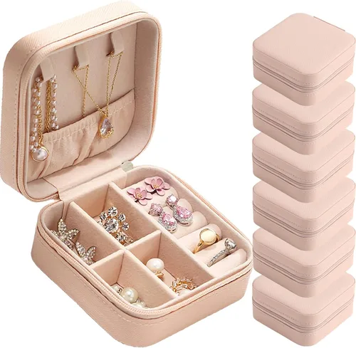 Miniatura 13 de Estuche de Joyería de Viaje para Damas de Honor, Caja de Regalo, Juego de 12 Estuches Pequeños de Joyería, Mini Organizador de Joyas, Estuche