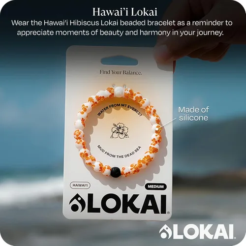 Miniatura 2 de Lokai Pulseras hawaianas de cuentas de silicona para mujeres y hombres, la colección Surf Ohana Beach Jewelry Pulsera de cuentas de moda